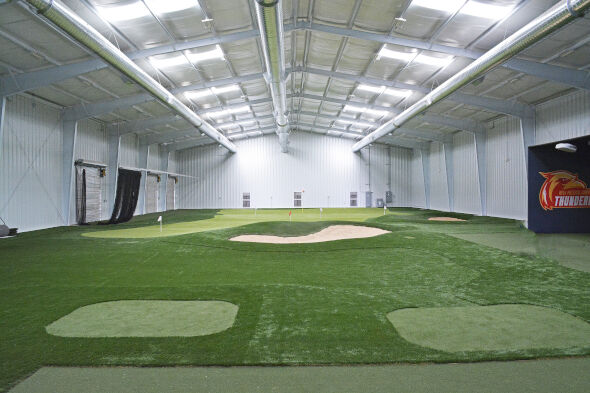 Los Angeles and Southern California indoor putting facility with tee boxes